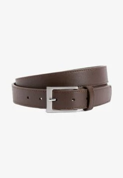 Next MOTTLED DARK BROWN STITCHED EDGE BELT - Gürtel - Mottled Brown