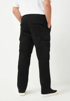 Next STRETCH STRAIGHT FIT - Cargohose - Black -Next a847207d7c194677a610a8b16d646016