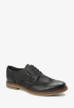 Next WAXY SMART CASUAL BROGUE STANDARD - Sportlicher Schnürer - Black -Next ae4771d4e62940dd9a41a489f267973a