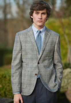 Next NOVA FIDES CHECK SLIM - Sakko - Light Blue