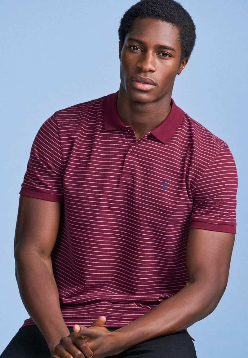 Next PIQUE - Poloshirt - Burgundy Red Stripe 5 Next PIQUE - Poloshirt - Burgundy Red Stripe – Bild 3
