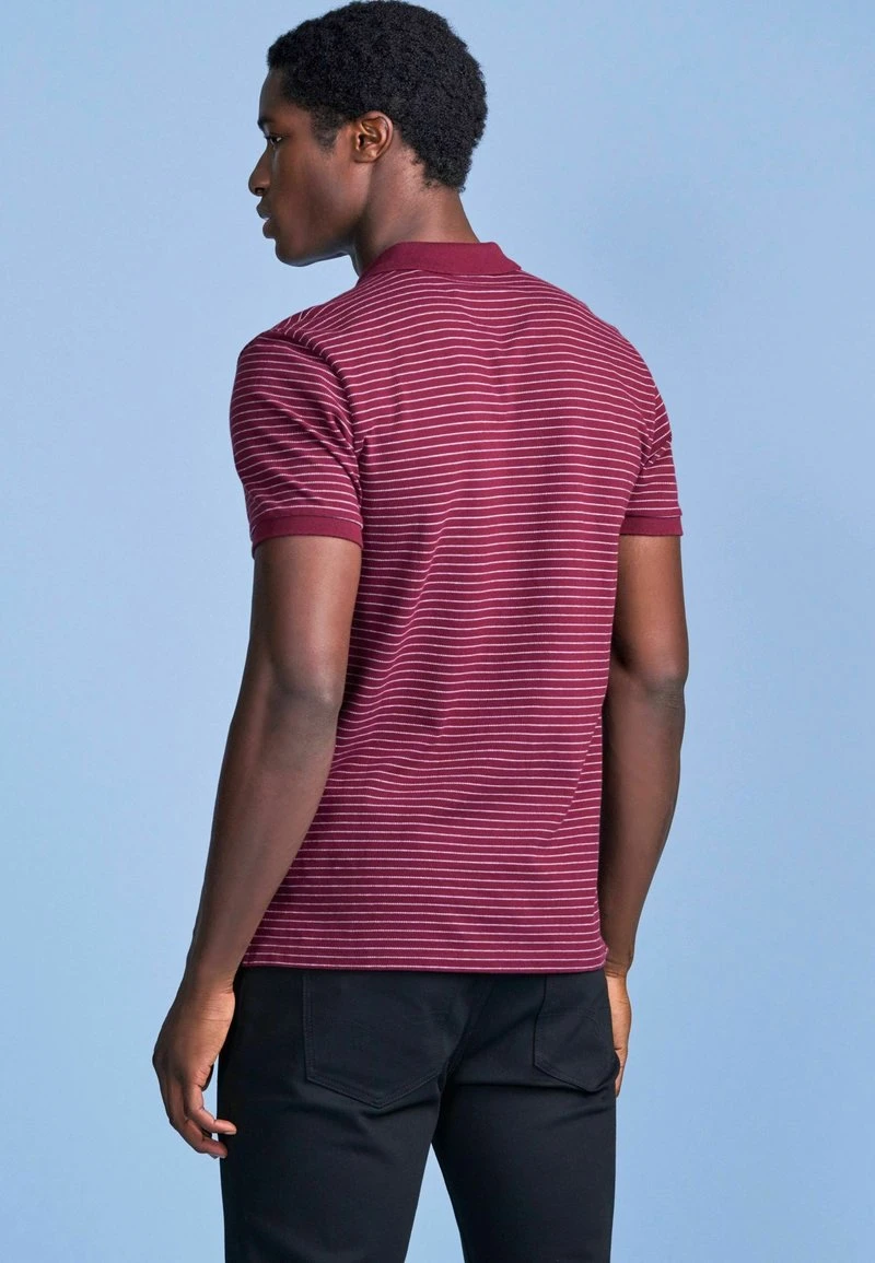 Next PIQUE - Poloshirt - Burgundy Red Stripe 4 Next PIQUE - Poloshirt - Burgundy Red Stripe – Bild 2