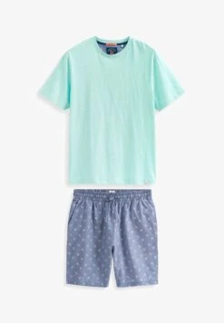 Next SET LIGHTWEIGHT STANDARD - Pyjama - Green Blue Palm Tree -Next b13f26122f294671996cc47e4713eca2