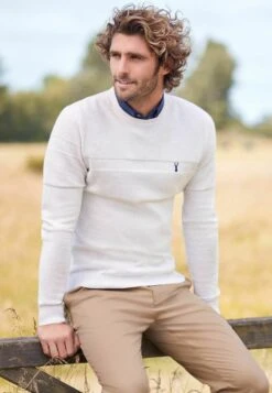 Next MOCK - Strickpullover - Light Grey Textured -Next b13f7a20c27a4913836619172b460d23