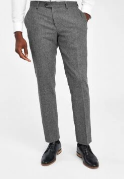 Next TAILORED FIT HERRINGBONE - Stoffhose - Grey