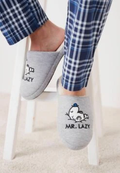 Next MR MEN NOVELTY STANDARD - Hausschuh - Light Grey Mr Lazy