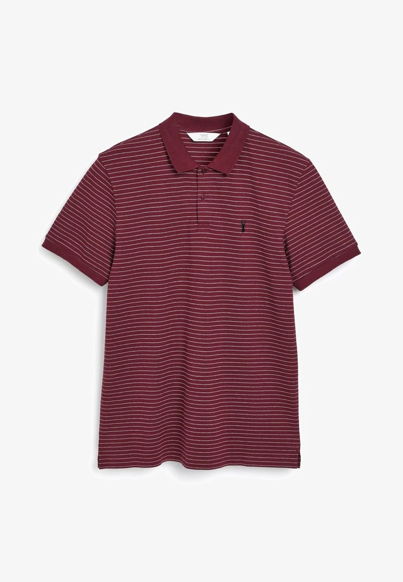 Next PIQUE - Poloshirt - Burgundy Red Stripe 7 Next PIQUE - Poloshirt - Burgundy Red Stripe – Bild 5