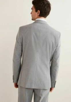 Next SLIM FIT DOUBLE BREASTED FLANNEL STANDARD - Sakko - Light Grey -Next b5151c2ada2943b8848719dad8091a2e