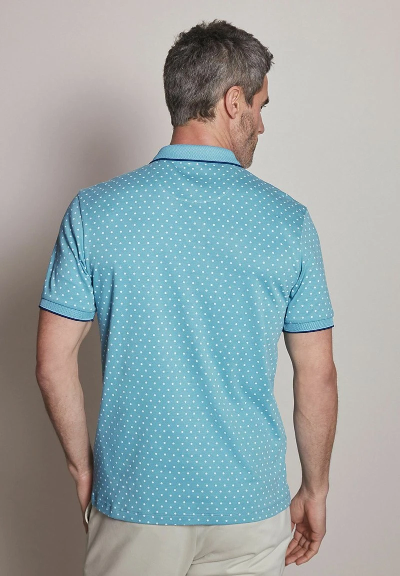 Next GEO PRINT - Poloshirt - Aqua Blue 4 Next GEO PRINT - Poloshirt - Aqua Blue – Bild 2