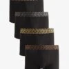 Next HIPSTER 4ER PACK - Panties - Black Metallic Pattern Waistband -Next b97df4d6cff449c1a2bd977269ce6a4b