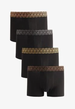 Next HIPSTER 4ER PACK - Panties - Black Metallic Pattern Waistband