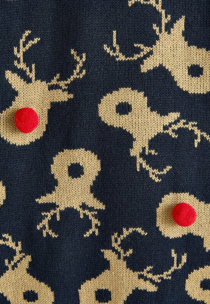 Next CHRISTMAS CREW NECK - Strickpullover - Navy Blue Tan Brown Reindeer 7 Next CHRISTMAS CREW NECK - Strickpullover - Navy Blue Tan Brown Reindeer – Bild 5