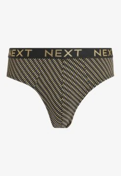 Next 4ER-PACK - Slip - Black Gold Pattern -Next bc782406dd824b989be93c23906044ce