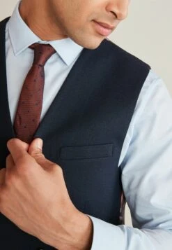 Next TEXTURED - Weste - Navy Blue -Next bff4b2d09de840d49e5c3fec1608c591