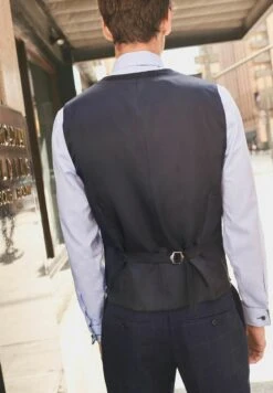 Next SIGNATURE EMPIRE MILLS CHECK STANDARD - Anzugweste - Blue -Next c4ef620c8bda4c78ae76a15cd7a08610