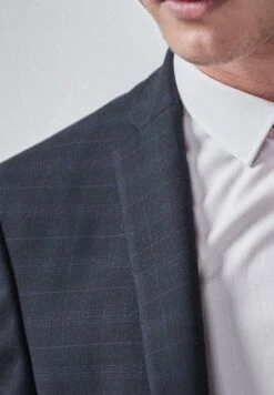 Next NAVY/BLACK TAILORED FIT CHECK SUIT: JACKET - Anzugsakko - Blue -Next c64e4352e1804fe49e44875aa9477c35