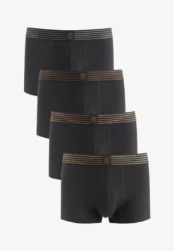 Next HIPSTER 4ER PACK - Panties - Black Metallic Pattern Waistband -Next c734607dba5545afa93009acfb30f209