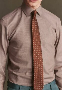 Next PATTERN SET - Krawatte - Rust Brown Oval Geometric