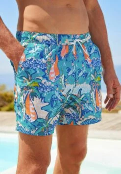 Next PRINTED STANDARD - Badeshorts - Blue Hawaiian