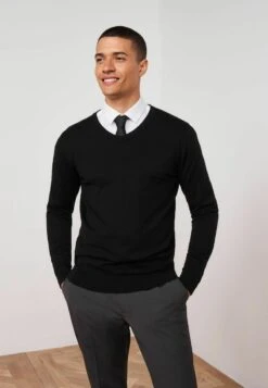 Next RICH V-NECK - Strickpullover - Black -Next ccc3f9a88e684ed7a4f0a5d72b896e3a 1