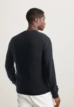 Next CREW NECK WITH ARM DETAIL - Strickpullover - Black -Next ce00a1a5d9e2452da0c1f6bc49347a12
