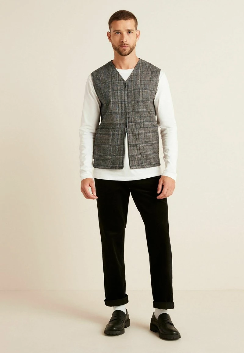 Next CHECK ZIP STANDARD - Weste - Brown 4 Next CHECK ZIP STANDARD - Weste - Brown – Bild 2