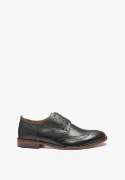 Next CONTRAST BROGUES WIDE FIT - Business-Schnürer - Black