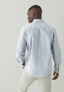 Next STRIPE ROLL SLEEVE - Hemd - Blue -Next cfc7ea5555fa4a8d9ddeb21125e5177b