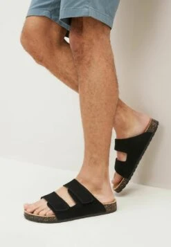 Next EASY FASTENING DOUBLE STRAP STANDARD - Pantolette Flach - Black