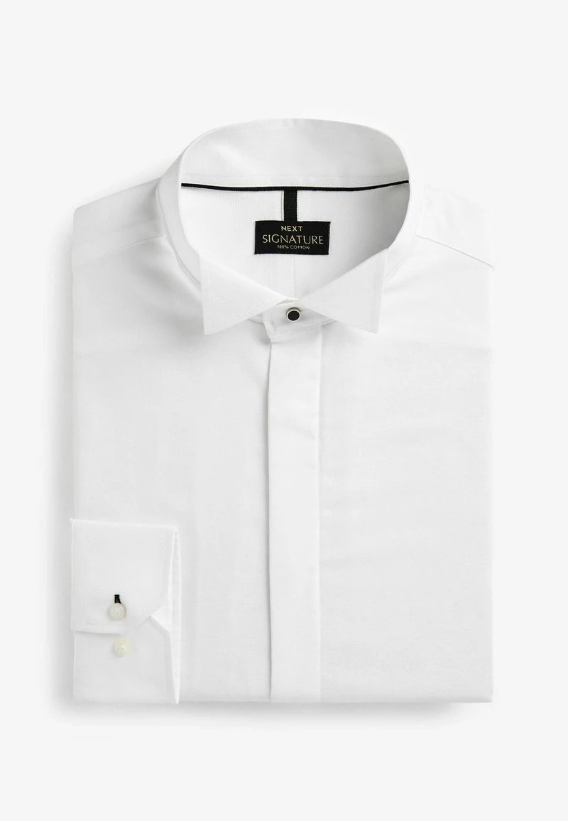 Next SIGNATURE TEXTURED SLIM FIT SINGLE CUFF - Businesshemd - White 4 Next SIGNATURE TEXTURED SLIM FIT SINGLE CUFF - Businesshemd - White – Bild 2