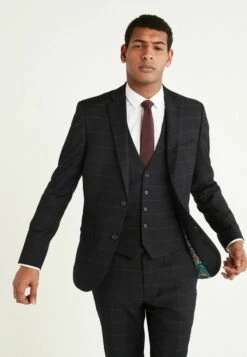 Next WOOL BLEND CHECK - Anzugsakko - Black -Next d9182bd07ab2420aaa7e13056d46f12f 1