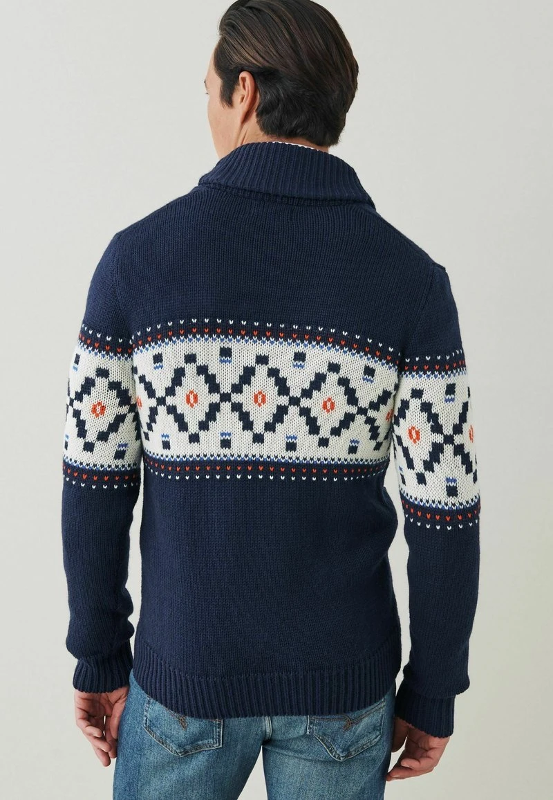 Next FAIRISLE PATTERN SHAWL NECK - Strickjacke - Blue 5 Next FAIRISLE PATTERN SHAWL NECK - Strickjacke - Blue – Bild 3