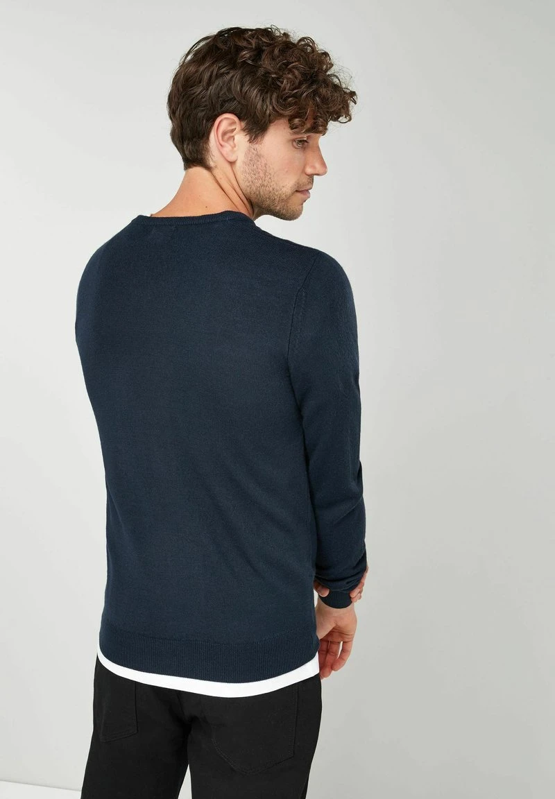 Next SOFT TOUCH V-NECK - Strickpullover - Navy Blue 4 Next SOFT TOUCH V-NECK - Strickpullover - Navy Blue – Bild 2