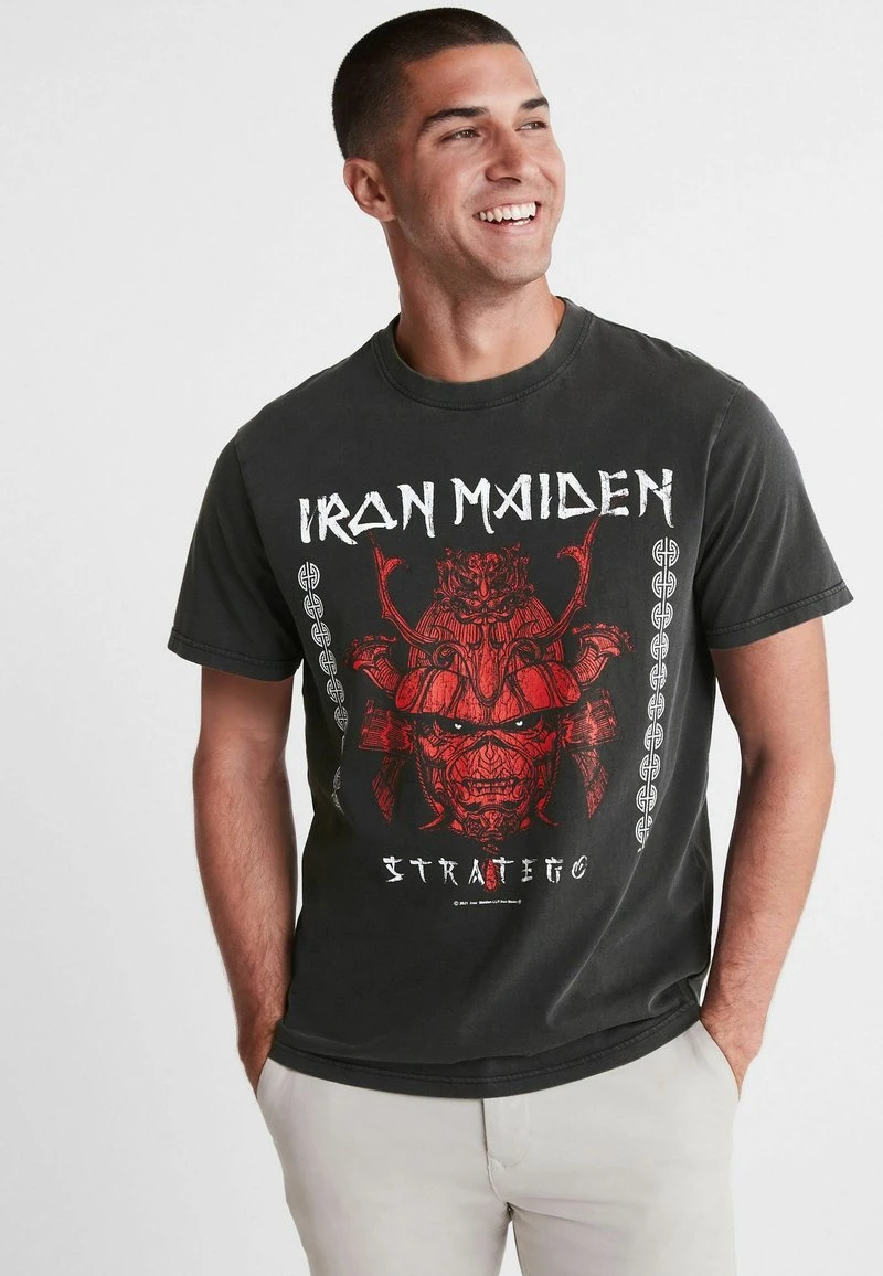 Next T-Shirt Print - Iron Maiden Grey Acid Wash 3 Next T-Shirt Print - Iron Maiden Grey Acid Wash