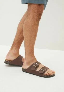 Next DOUBLE STRAP STANDARD - Pantolette Flach - Brown