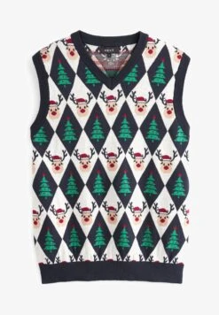 Next CHRISTMAS SLEEVELESS - Strickpullover - Blue