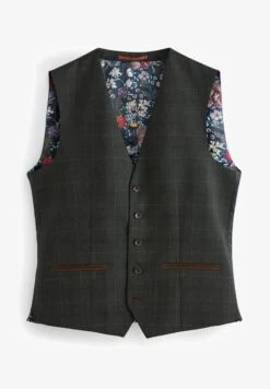 Next SIGNATURE EMPIRE MILLS CHECK STANDARD - Anzugweste - Green -Next e6004c37a8e14a4db3606dd5cbf8dc33