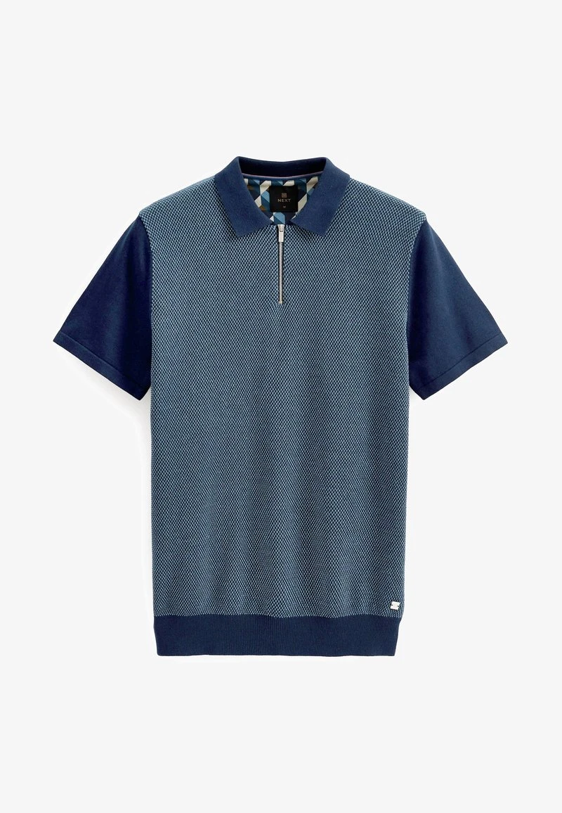 Next TEXTURED ZIP STANDARD - Poloshirt - Navy Blue 6 Next TEXTURED ZIP STANDARD - Poloshirt - Navy Blue – Bild 4