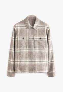 Next UNDYED STANDARD - Leichte Jacke - Neutral Tan Brown Check -Next e71fd3d8529042699f54df26b219406e 1