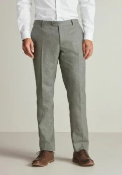 Next TAILORED FIT HERRINGBONE - Stoffhose - Green