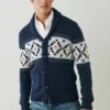 Next FAIRISLE PATTERN SHAWL NECK - Strickjacke - Blue -Next ea2ac4763716449fab9ac215a74d77eb