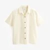 Next TEXTURED SHORT SLEEVE WITH REVERE COLLAR - Hemd - White 1 Next TEXTURED SHORT SLEEVE WITH REVERE COLLAR - Hemd - White -Next eadba6593523498c9d51713e48060a71