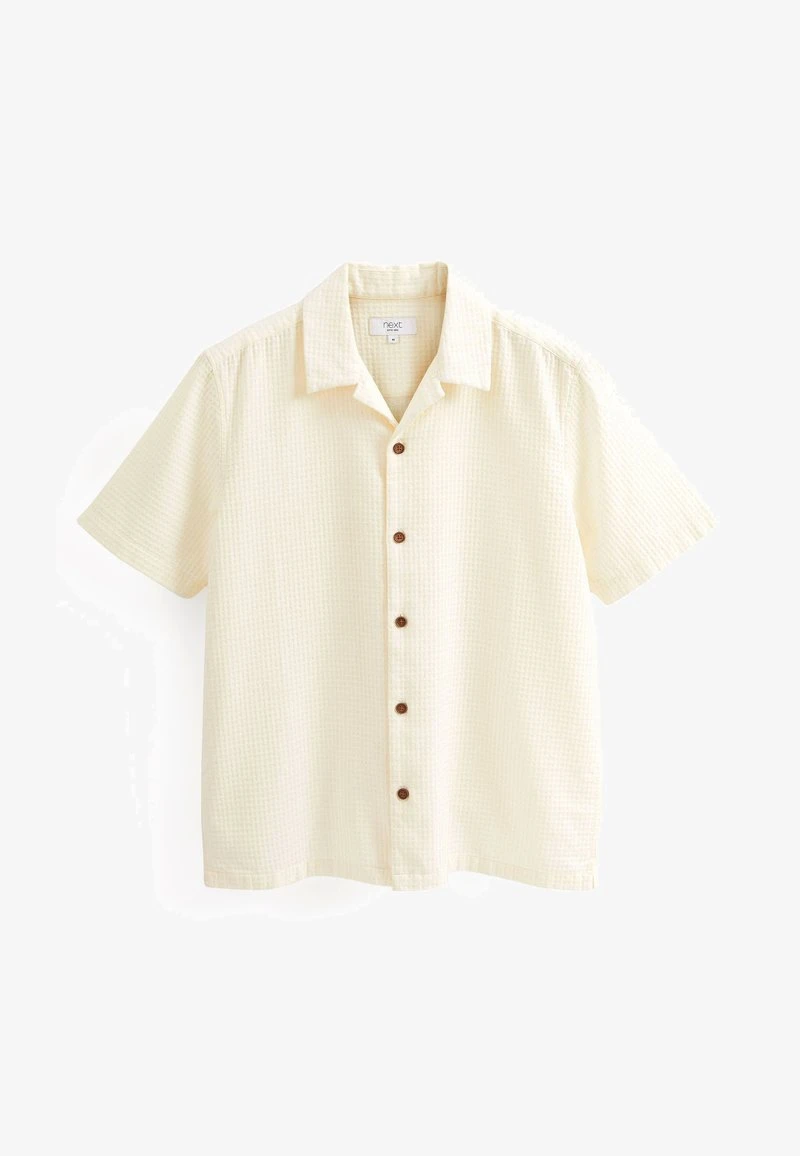 Next TEXTURED SHORT SLEEVE WITH REVERE COLLAR - Hemd - White 3 Next TEXTURED SHORT SLEEVE WITH REVERE COLLAR - Hemd - White