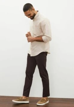 Next ROLL SLEEVE STANDARD - Hemd - Oatmeal Natural -Next ee480134b42540e091a950506bb2c739