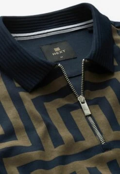 Next GEO PRINT - Poloshirt - Navy Blue Gold -Next f303e27b6d53417885f6f29ee22c8dbf