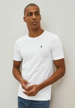 Next 4 PACK SLIM FIT - T-Shirt Basic - White Slate Grey Blue Navy -Next f433d94091fa41c885d7c3953d6a4afe