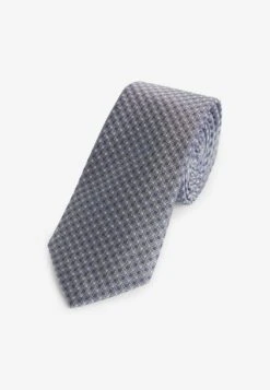 Next SIGNATURE REGULAR - Krawatte - Grey Blue Geometric -Next fa28cc77d6f44326b1a358db747c8539