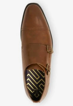 Next DOUBLE MONK TOE CAP - Business-Slipper - Tan Brown -Next fe697fc6cd04498499229a4f3a1ff3f3